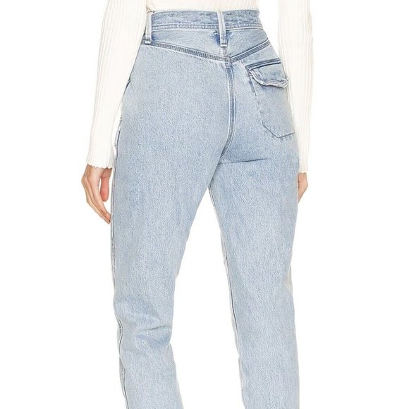 Rag & Bone Mia Yoke Straight Leg Jeans in Clean Lou - Picture 5 of 7